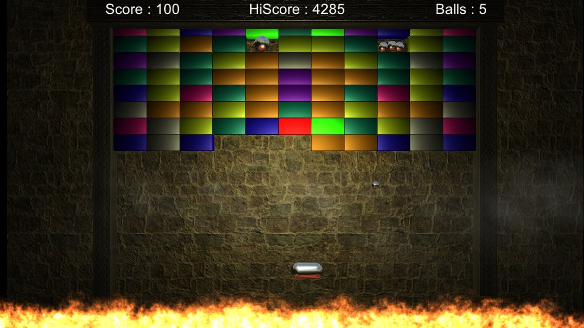 Colorful Brick Breaker arcade game